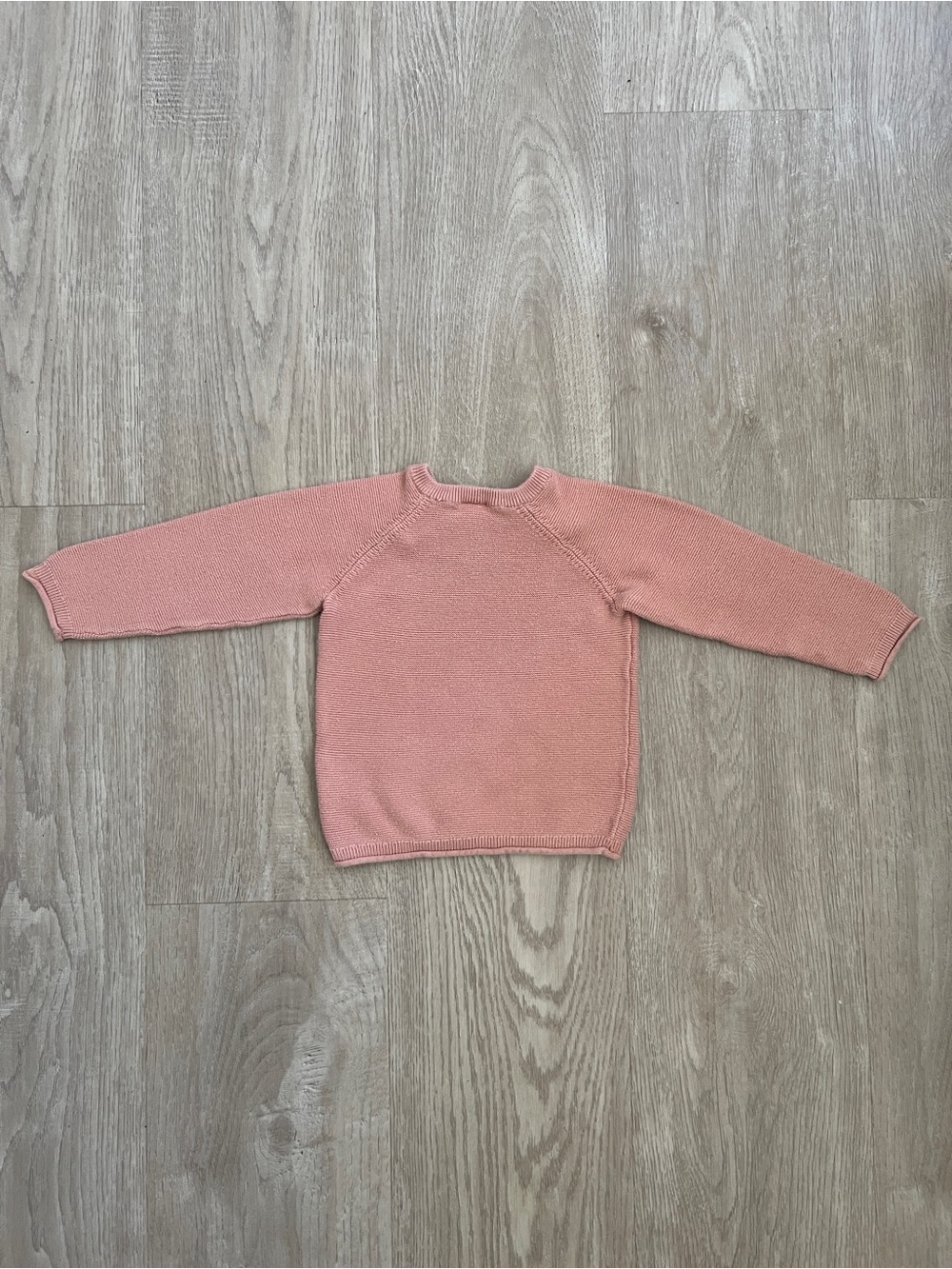 H&M Baby Knit Sweater Pants 2 Piece Set 12M Dusty Pink 100% Organic Cotton - Picture 4 of 8